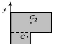 Определение координат центра тяжести плоских фигур