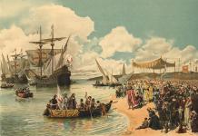 Discovery of the traveler Vasco da Gama