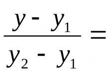 Equation of a straight line passing through two points