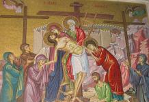 Plaukioti ant kryžiaus stiebo.  Nusileidimas nuo kryžiaus.  Rubenso paveikslas „Nusileidimas nuo kryžiaus“ – religinis asketizmas